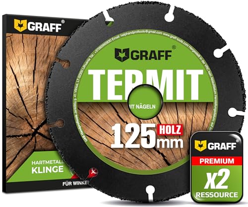 Graff Termit Flex Disc for Wood 125 mm / 115 mm, Angle Grinder Wood Cutting Disc (Wood Carving Disc) for Wood Carving and Cutting Speedcutter Diameter 125 mm - wood cutting disc
