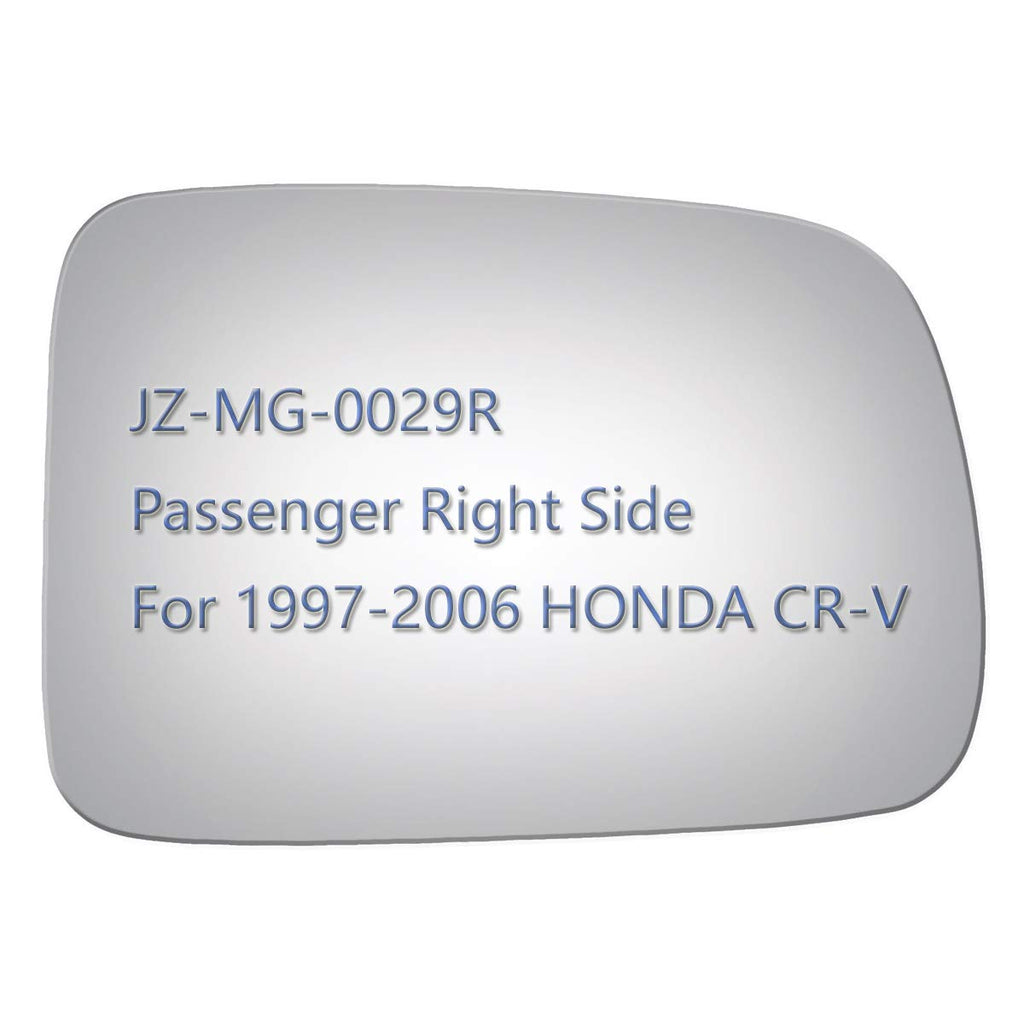 Side Mirror Glass fit for 1997-2006 HONDA CR-V, Passenger Right Side RH Replacement Rearview Convex Glass, Non Heated Including Adhesive silver side mirror glass R