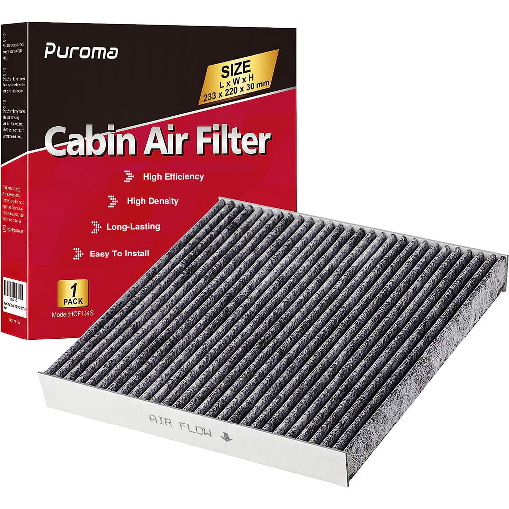 Puroma Cabin Air Filter with Activated Carbon, Replacement for CP134, CF10134, Honda & Acura, Civic, CR-V, Odyssey, CSX, ILX, MDX, RDX, AT134 (1 pc) 1