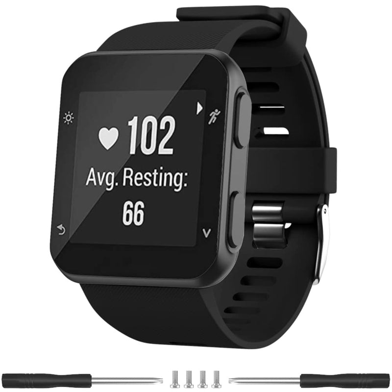 Compatible with Garmin Forerunner 35 Band,Solf Silicone Replacement Bands for Garmin Forerunner 35 Watch Black
