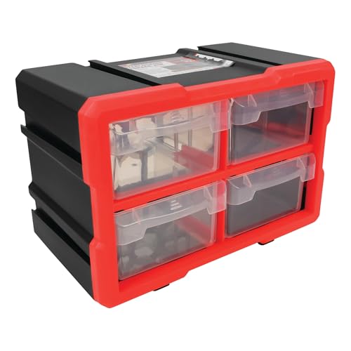 Performance Tool W5911 4-Drawer Interlocking Storage Bin (Pack of 1)