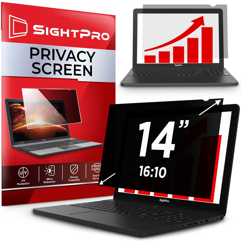 14 Inch 16:10 Laptop Privacy Screen Filter - Computer Monitor Privacy Shield and Anti-Glare Protector 14 Inch (Diagonal) - 16:10 Aspect Ratio