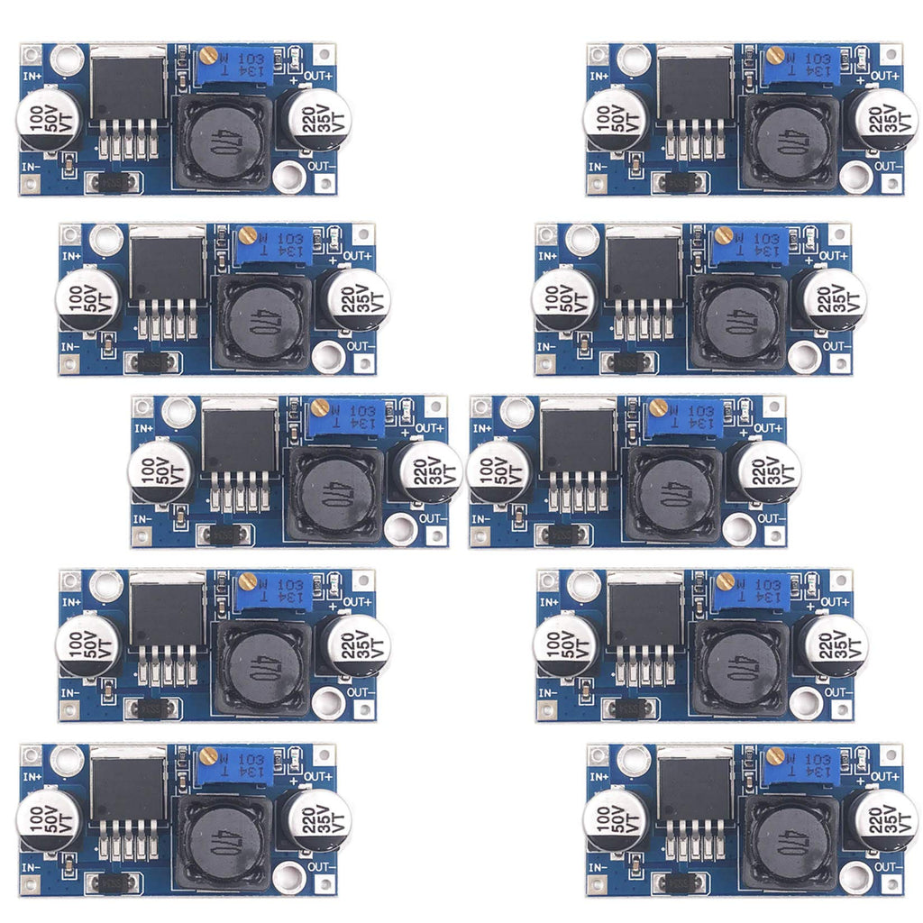 10 Pack LM2596 DC-DC Buck Converter Step Down Module Power Supply DIP Output 1.25V-30V 3A