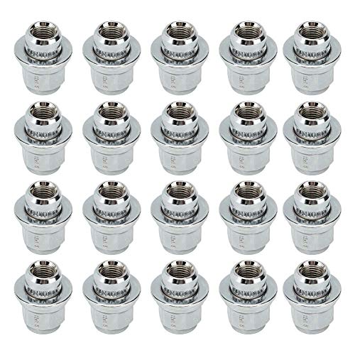 Aramox Wheel Nut, Steel Tyre Tire Nuts Car Wheel Rims Tires Nuts Fit for 2001-2016 Silver