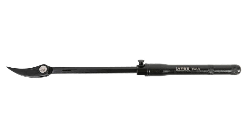 ARES 46000-13.3-Inch to 18.5-Inch Pry Bar - Indexable Bar, Extendable Reach - 14-Position Adjustable Angle Head - Chrome Vanadium Steel 13.3-Inch to 18-Inch Indexable