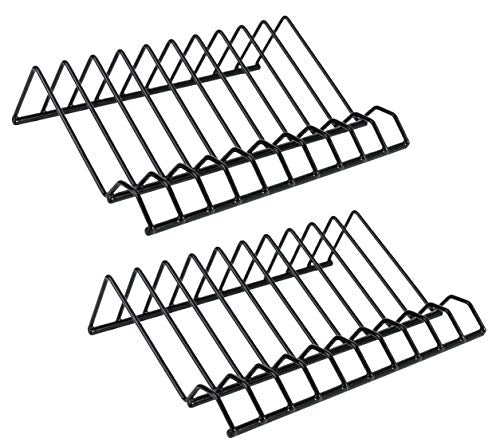 ARES 62004 2-Pc Black 10-Slot Plier Rack Set - Tool Drawer Organizer 2-Piece 10-Slot Plier Rack Set