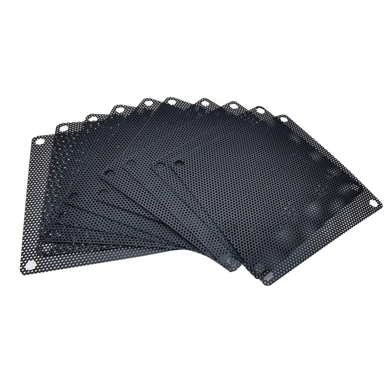 80MM Computer Fan Filter Pc Dust Filter Length3.15x3.15Inches (LXW) Black - 10 Pack 80x80mm