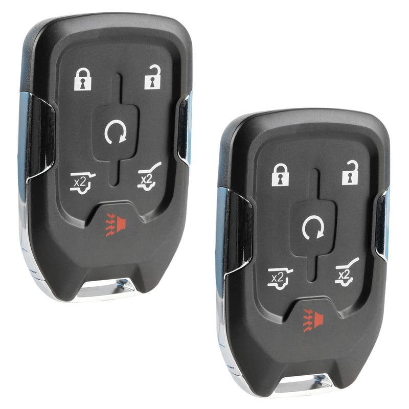 Smart Key Fob Keyless Entry Remote fits 2015-2020 Chevy Suburban/Tahoe/GMC Yukon + Yukon XL (HYQ1AA, 13580802), Set of 2 g-q1aa-6b [2]