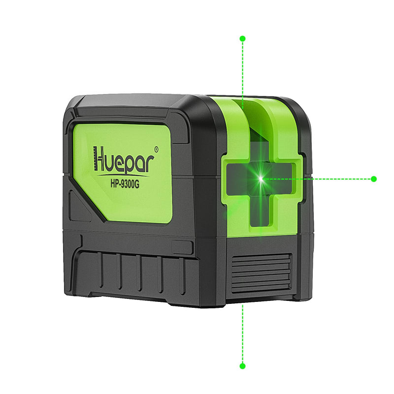 3 - Plumb Dot Laser Leveler Tool (No Laser Line), Huepar 3 Spots Laser Self-Leveling Green Plumb Bob for Soldering and Points Reference Positioning, 197Ft Working Range, Battery Included - 9300G 9300G Laser Level