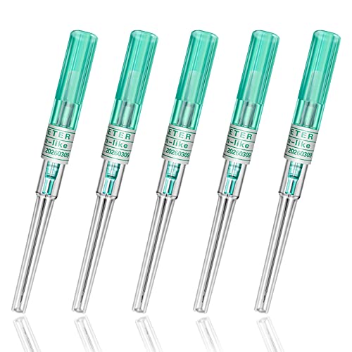 Piercing Needles, 5 Pieces, with Cannula, 18g, IV Catheter Needles, Cannulas, Piercing Accessories (18g) 18g (5pcs)