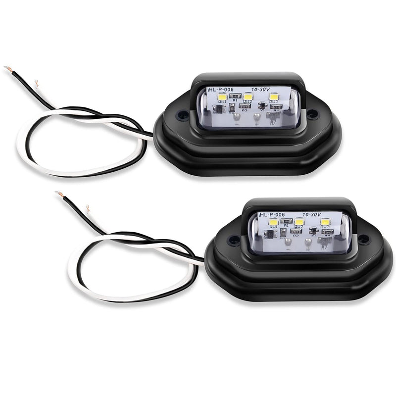 Nilight 2PCS 12V LED License Tag Light Convenience Courtesy Door Step Lights Waterproof Rainproof Dome Cargo Lights Under Hood Lights Legal for Car Truck RV Trailer License Plate Light