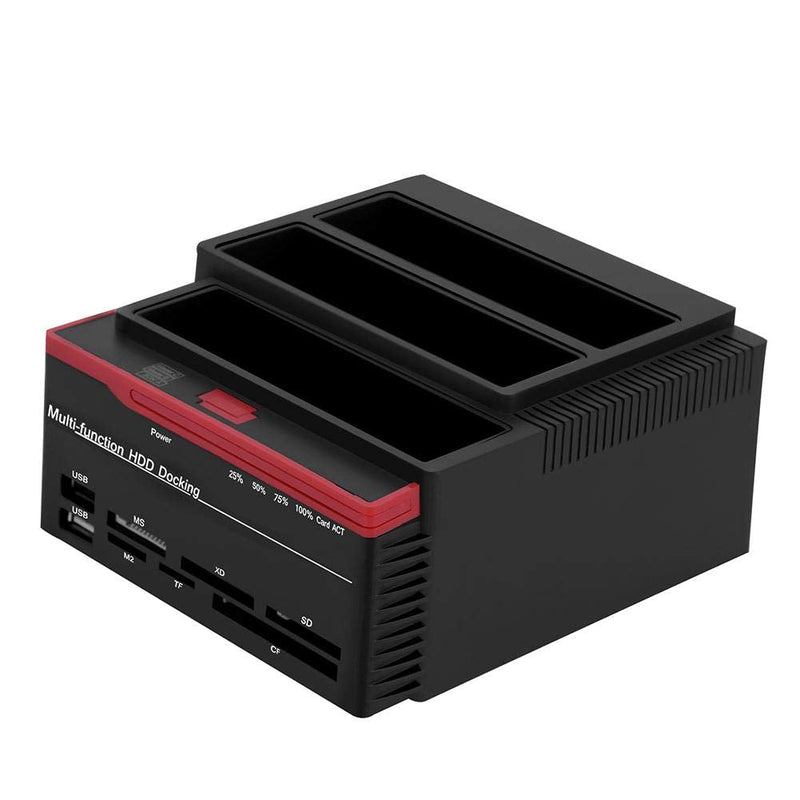 2.5/3.5 Inch Double Bay Docking Station, Hard Disk Docking Station, USB3.0 SATA/IDE Universal Hard Disk Reader, HUB Reader for 2000 / XP/Vista / / / Linux(US) US