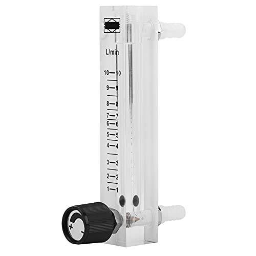 Flow Meter 1-10LPM with Control Valve for Oxygen/Air/Gas Support 0.6MPa Pressure for Unidirectional Gas/Oxygen/Air Flow Measurement for Industry