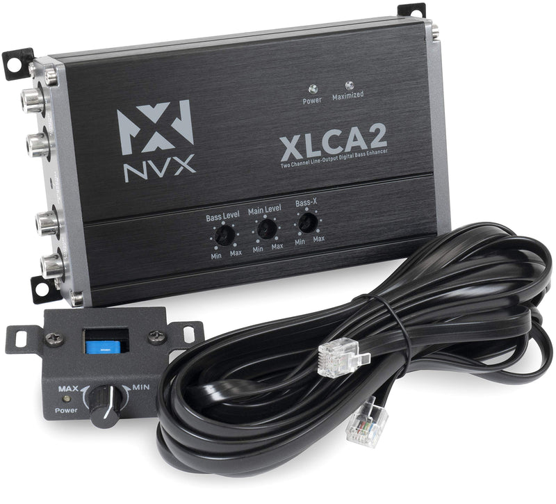 NVX XLCA2 X-Series 2-Channel Line Out Converter Digital Bass Enhancer with xBOOST and Remote Level Control 2-Channel with xBOOST