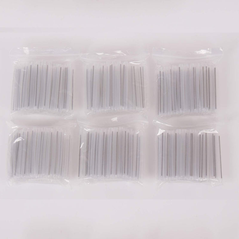 600pcs 2.6mm Dia 60mm Length Heat Shrinkable Tube 1.0mm Steel Needle Popular Clear PE Fiber Splice Tubes Optical Fiber Fusion Splice Protection Sleeves(Pre-Shrunk) Dia 2.6mm 600Pcs 600