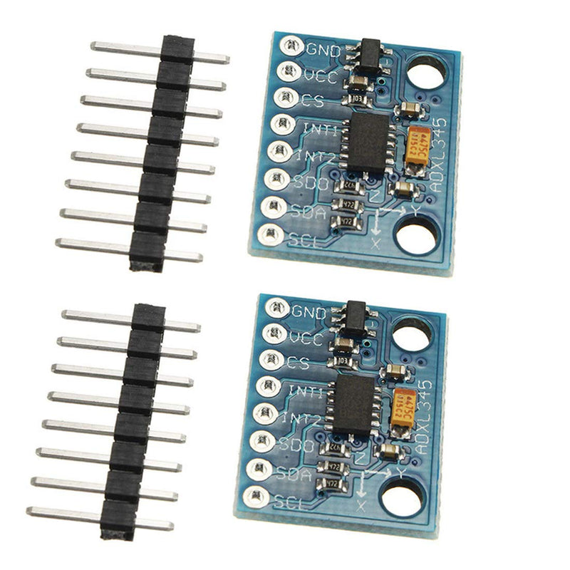 Hailege 2pcs ADXL345 3-Axis Digital Acceleration of Gravity Tilt Module GY-291 IIC/SPI Transmission