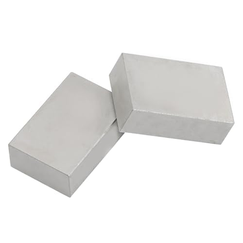 findmall 1 x 2 x 3 Inch Blocks Matched Pair No Holes Hardened Steel Accuracy Ground Machinist 123 Blocks Set Up Blocks Fit for Accuracy Grinding Layouts No Hole