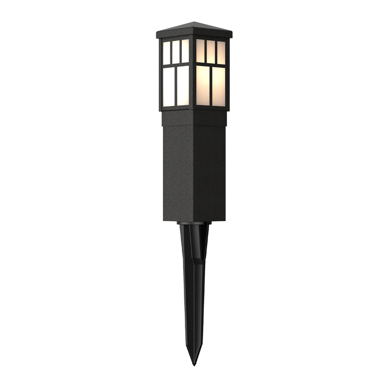 Malibu Low Voltage Landscape Pathway Light 0.6W LED Square Mission Bollard Light 12V Outdoor Black Lighting 22 Lumen 3200K Warm White Flood Light with Connector and Stake 8419-4321-01 1 pack