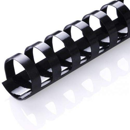 Plastic Comb Binding Spines, 5/8 Inch Diameter, Black, 120 Sheets, 100 Pack 13058 5/8"