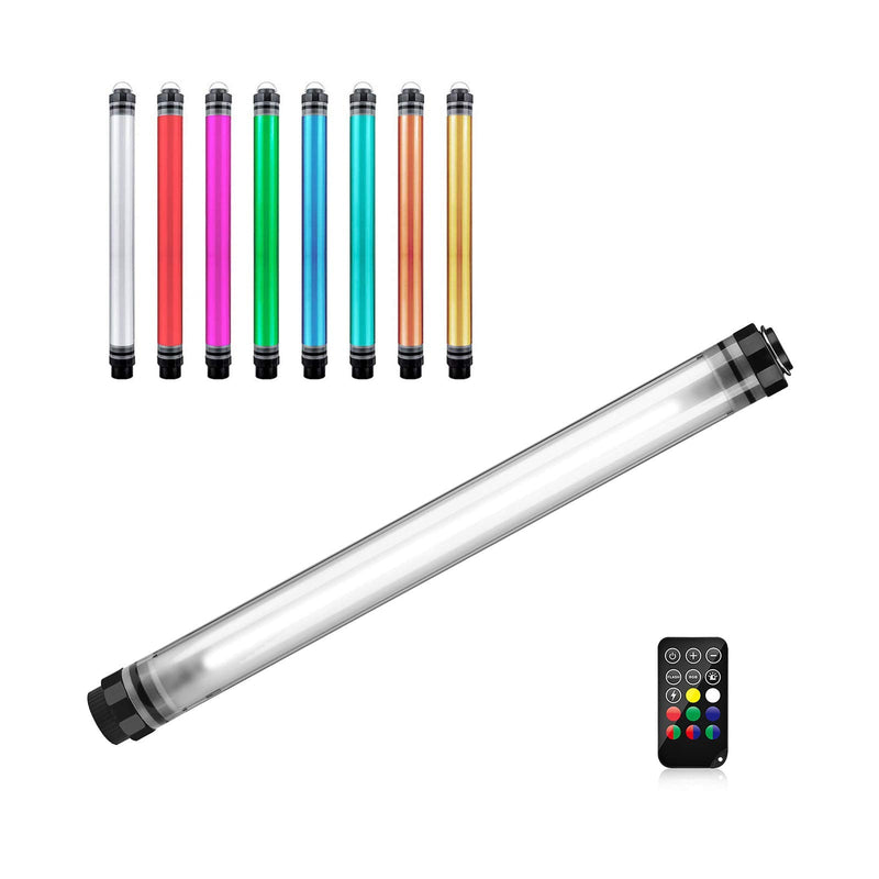 Handheld Photography Light Professional LED Video Light Wand 12 Lighting Mode, Stepless Dimming,CRI≥95 IP68 Waterproof with10400mAH Rechargeable Battery 3000k 5750k RGB Colorful Stick