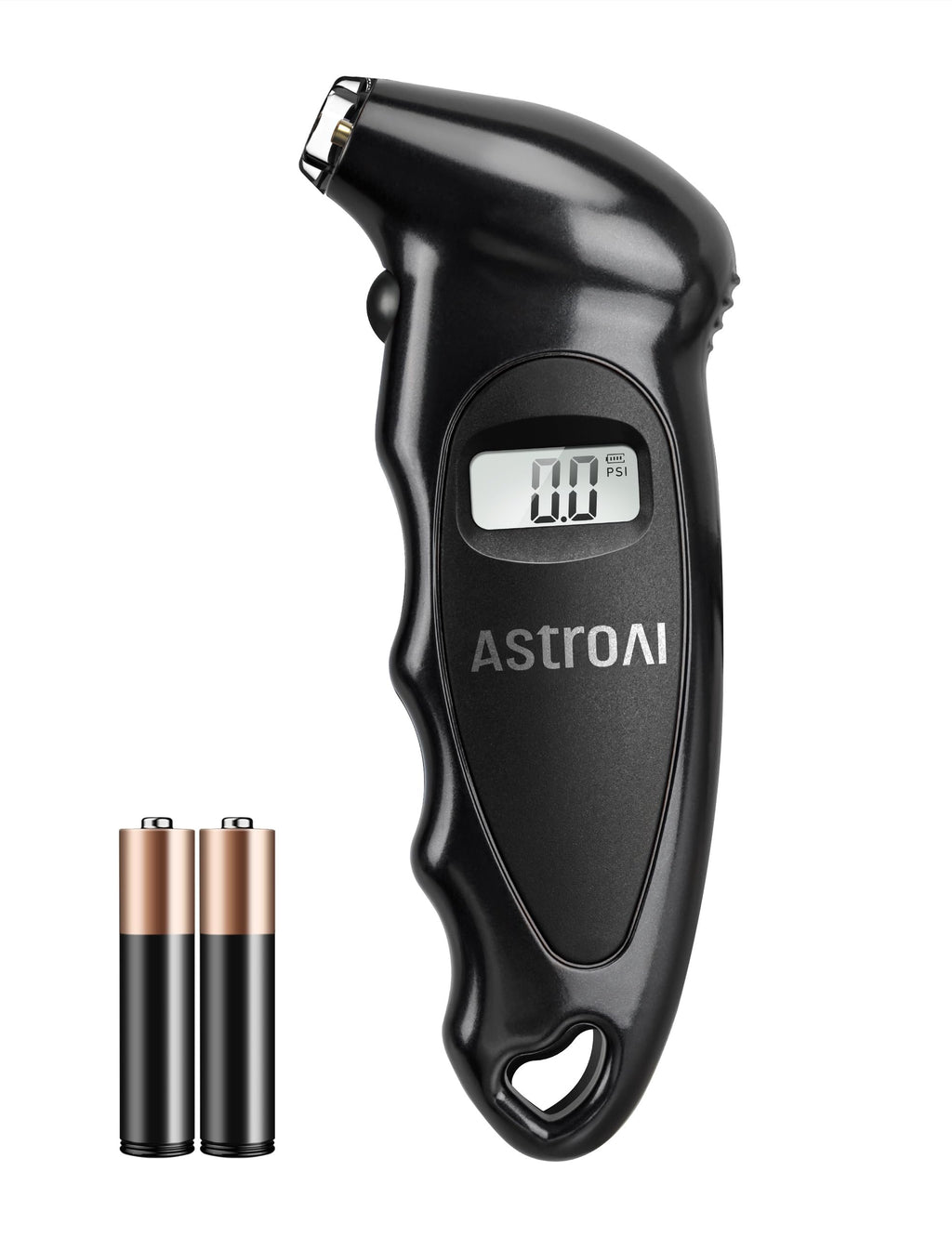 AstroAI Digital Tire Pressure Gauge with Replaceable AAA Batteries, 150 PSI 4 Settings Stocking Stuffers for Car Truck Bicycle Backlit LCD Non-Slip Grip Car Accessories, Black