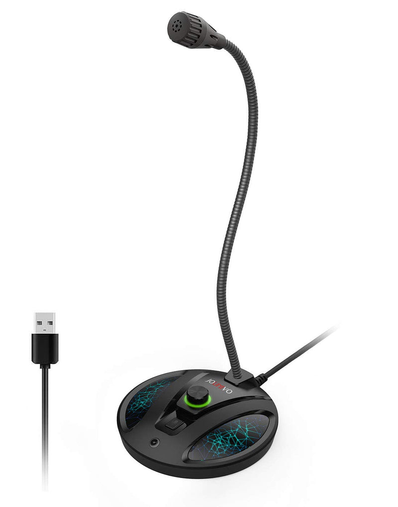 JOUNIVO USB Recording Microphone, Computer PC Podcast Condenser Cardioid Mic with Mute Button & LED Indicator for Laptop, Mac, PS4 - Vocal, Podcasting, Skype, YouTube, Streaming (JV603PRO) JV-603PRO