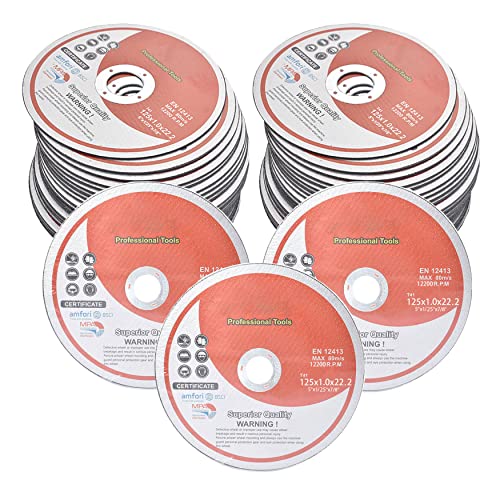 WFLNHB 50 Pack 5"x0.040"x7/8" Metal and Stainless Steel Cut Off Wheels Replacement for Angle Grinders 5"x0.040"x7/8"