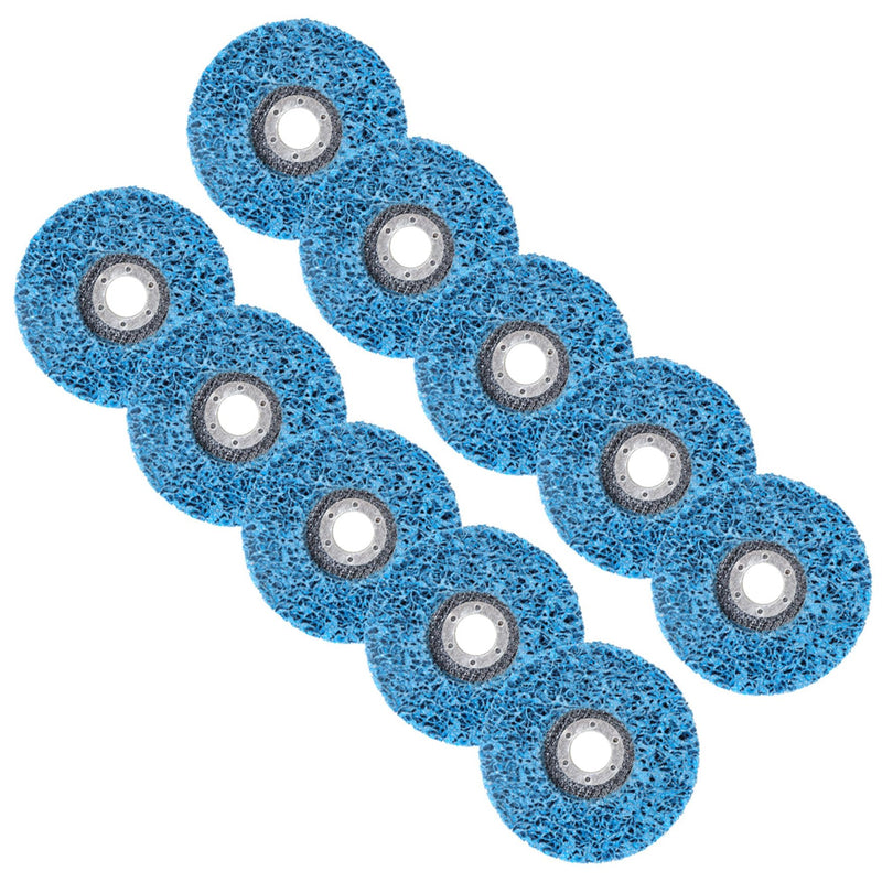WFLNHB 10 Pack - 4-1/2" x 7/8" Strip and Clean Discs Fit for Angle Grinders-for Polishing and Grinding Various Materials 10Pack
