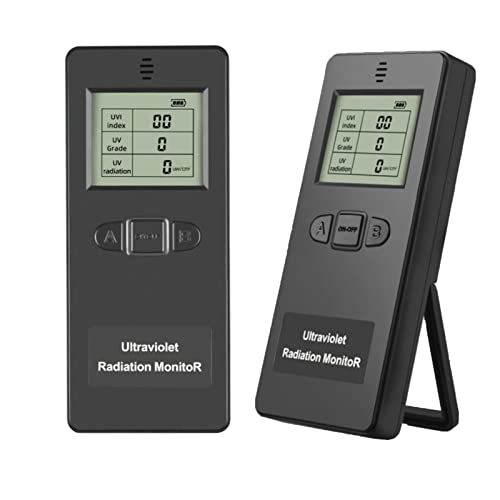 Radiation Detector, Radiation Meter UV Radiation Tester LCD Portable Digital UV UVI Tester with Temperature Display