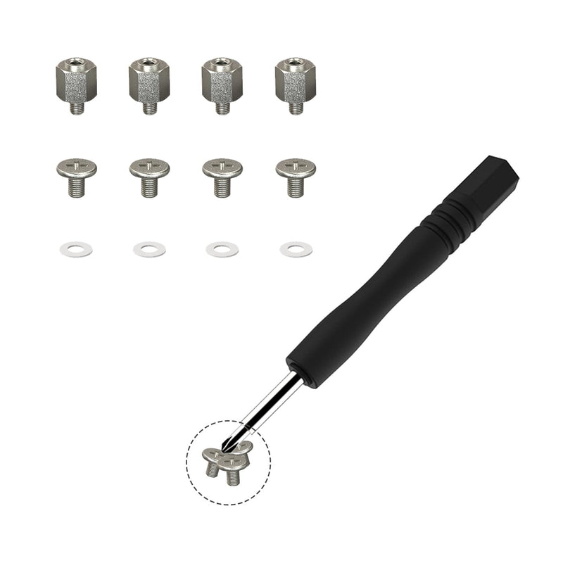 M.2 Screw,HFEIX SSD Mounting Kit with Screwdriver for ASUS Motherboard or ASRock Board NVMe PCIe Driver (4 pcs) 4pcs