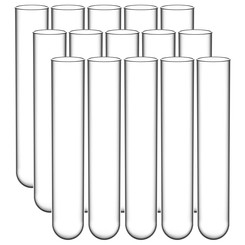 StonyLab Borosilicate Glass Round Bottom Test Tubes, 30mm OD X 165mm Length (Pack of 15) 15 Pack