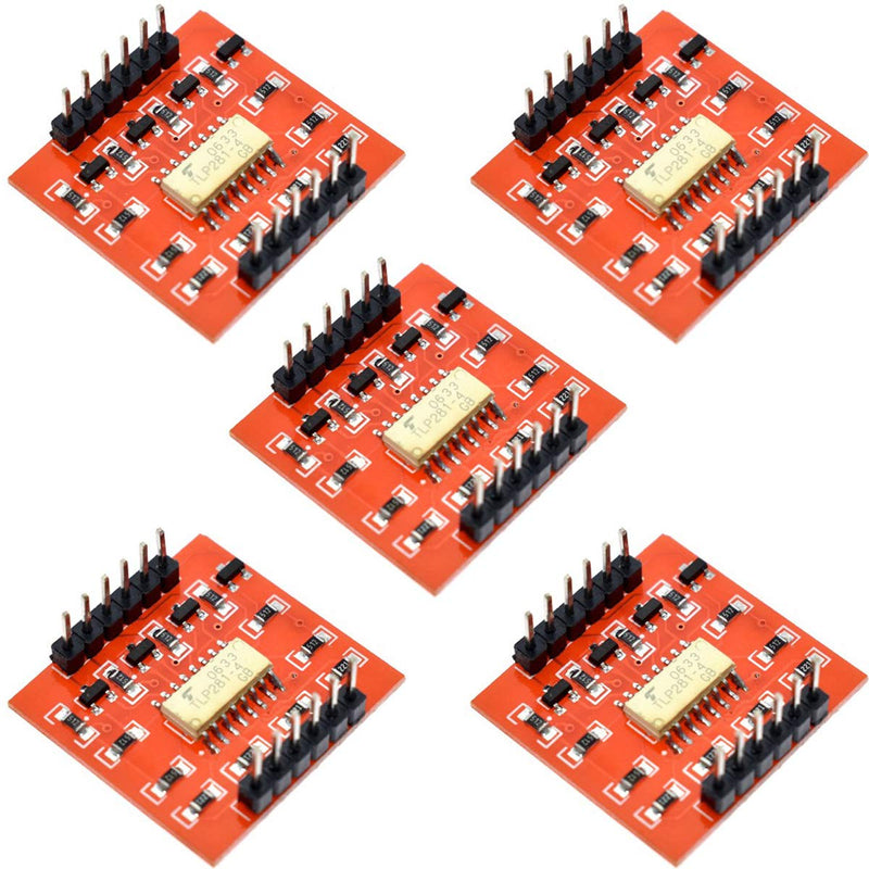 5PACK Expansion Board TLP281 4 Channel 4CH Optocoupler IC Module For High and Low Optocoupler Isolation for Arduino Expansion Board