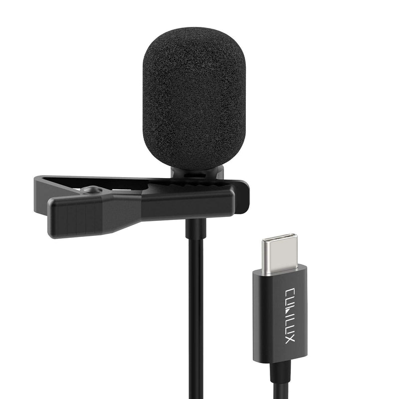 Cubilux USB C Microphone, Type C Lavalier MIC, External Lapel Clip MIC for iPhone 15+/15 Pro Max, iPad 10 iPad Pro iPad Air 5/4, Samsung S24/S23/S22/S21/S20 Z Fold/Flip 5/4/3/2 Tab S9/S8/S7/S6, 5 FT 5 Feet