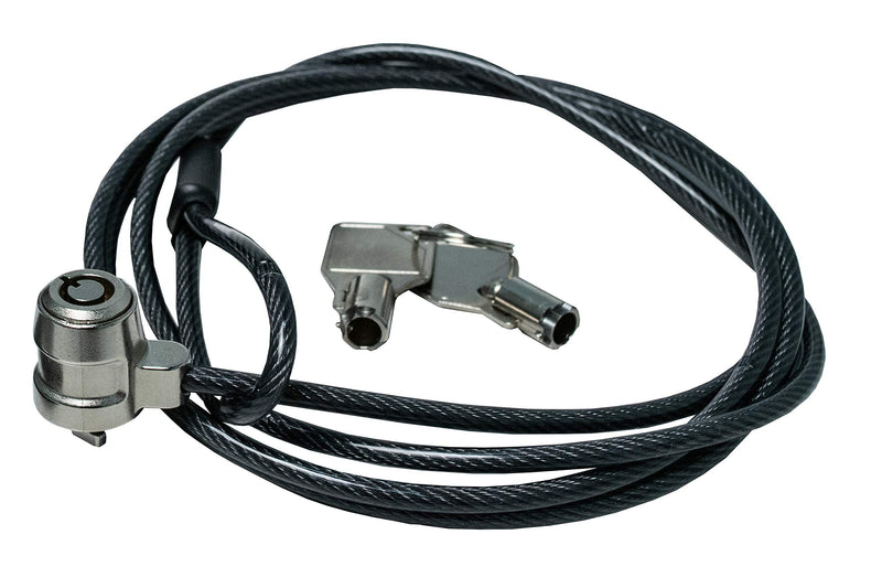 Steel Cable Lock- CTA Security Steel MK Compatible Cable and Lock System for Laptops, Desktops, & Other Devices - Compatible with Standard Kensington Slots (LT-CABLEMK)