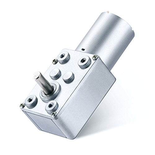 Greartian JSX40-370 DC 12V 250RPM Turbo Worm Gear Motor High Torque Turbine Worm Gear Reduction Motor 6mm Shaft 12 Volt 250RPM