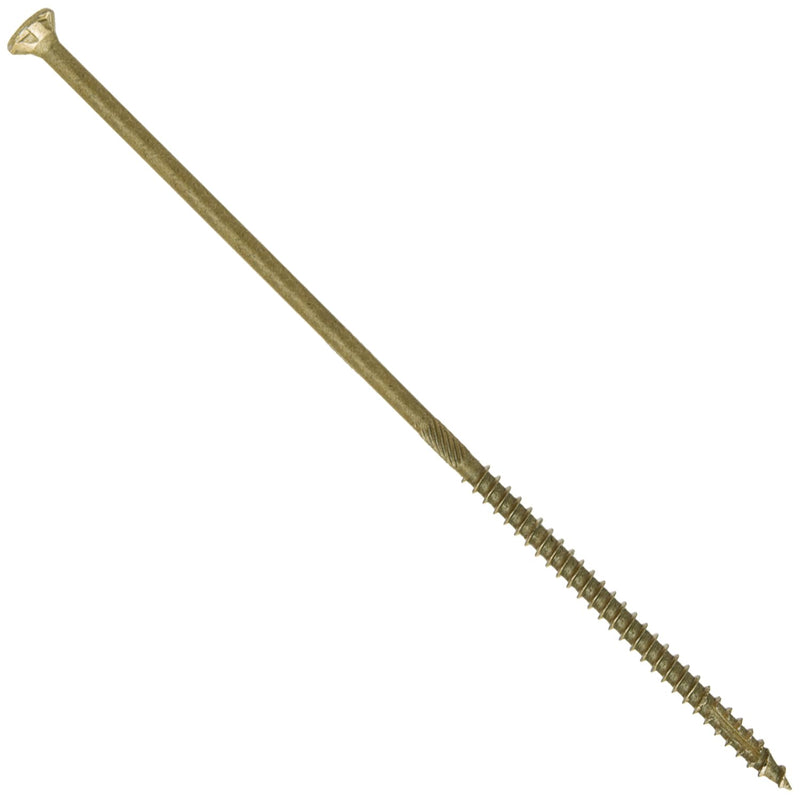 Jake Sales #10 x 6 Bronze Coated Multipurpose Wood Screw Torx/Star Drive Flat Head (1 Pound - 32 Approx. Screw Count) Exterior Coated - ACQ Compatible Wood Screws #10 6-COATED-WOOD-SCREWS-1 POUND