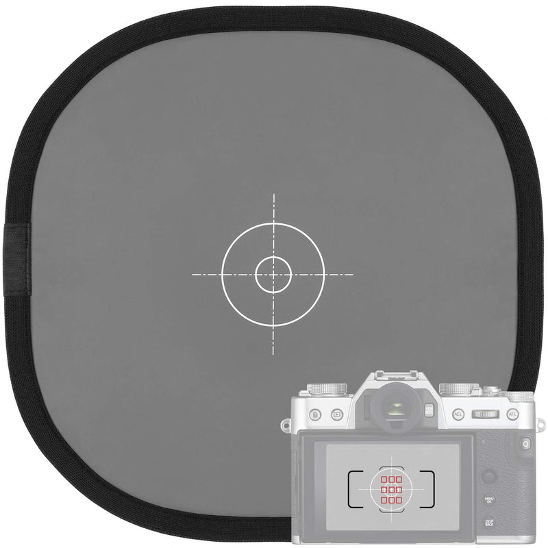 Anwenk 12x12 Inch (30x30cm) Grey Card White Balance Card for Photography 18% Exposure Gray Reflectance Reflector Foldable Focus Board Double Sided with Carry Pouch 12"x12"