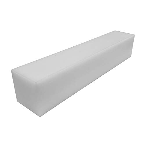 Powernail UHMW Ultra High Molecular Weight Polyethylene Tapping Block for Engineering, Flooring, DIY, White (12" x 2.4" x 2.4") 12" x 2.4" x 2.4"