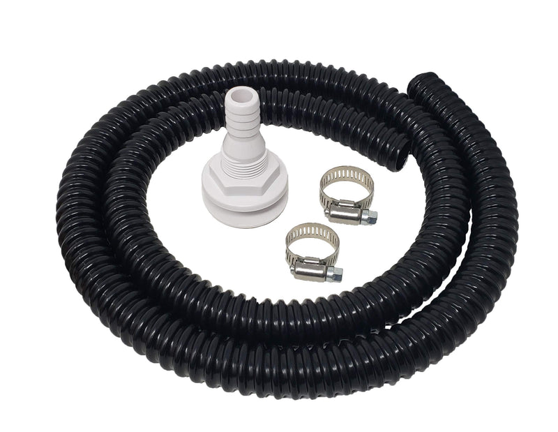 Bilge Pump Hose Kit | 5 FT Premium Quality Kinkfree Flexible PVC Hose | Includes 2 Hose Clamps and Thru-Hull Fitting 3/4 Inch