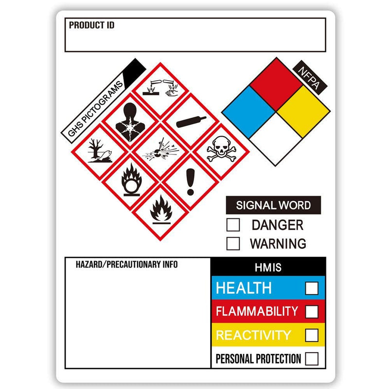 [Australia - AusPower] - GHS Labels, SDS OSHA Labels for Chemical Safety Data, 3 x 4 Inch Roll of 260 MSDS Stickers with GHS 