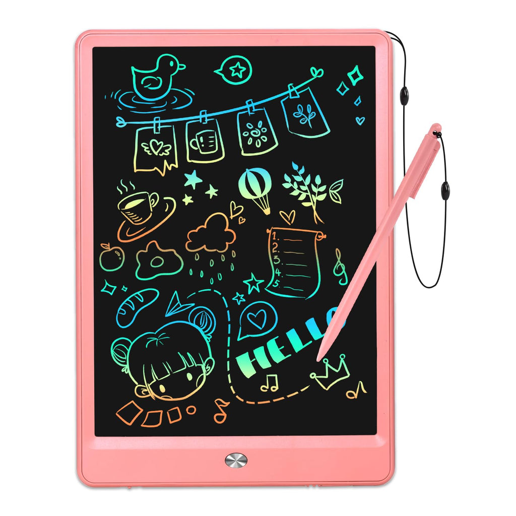 EooCoo Drawing Board, 10 Inch LCD Writing Tablet, Electronic Drawing Tablet, Girl Birthday Gift, Kids Toys, Drawing Pad Girls Toys, Educational Toys for Ages 3-6, Kids Travel Essential 10”Pink