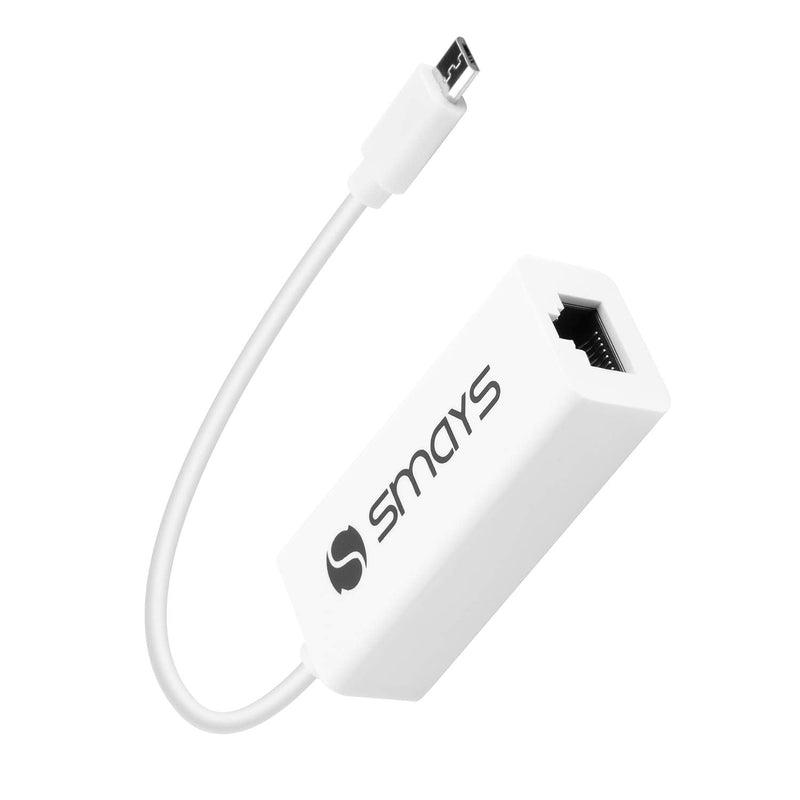 Micro USB to RJ45, Ethernet Adapter Dongle, Wired LAN Connection