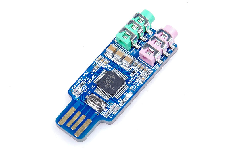 External USB Audio Card Driver Free USB Sound Card External Audio Adapter CM108 for Computer Laptop WIN2000,WINXP,WIN3003