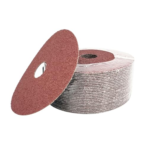 VSM 25-Pack - 5 inch 36 Grit (Coarse) - Aluminum Oxide Resin Fiber Disc, Tear-Resistant Fiber Backing, Durable, Hand-Held Machine Compatible Abrasive Discs 5"