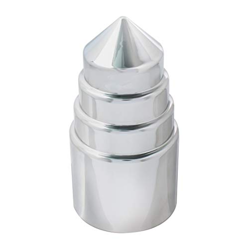 GG Grand General 10333SP 33mm X 4 inches H Chrome Plated Plastic Tower Type Screw-On Nut Cover, Set of 10 33mm Across Flat
