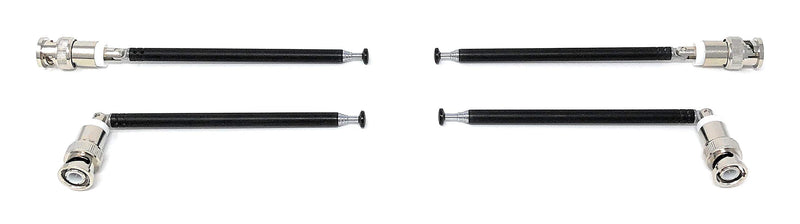 4pcs Telescopic Antennas w/BNC Connectors for Portable Radio Scanner
