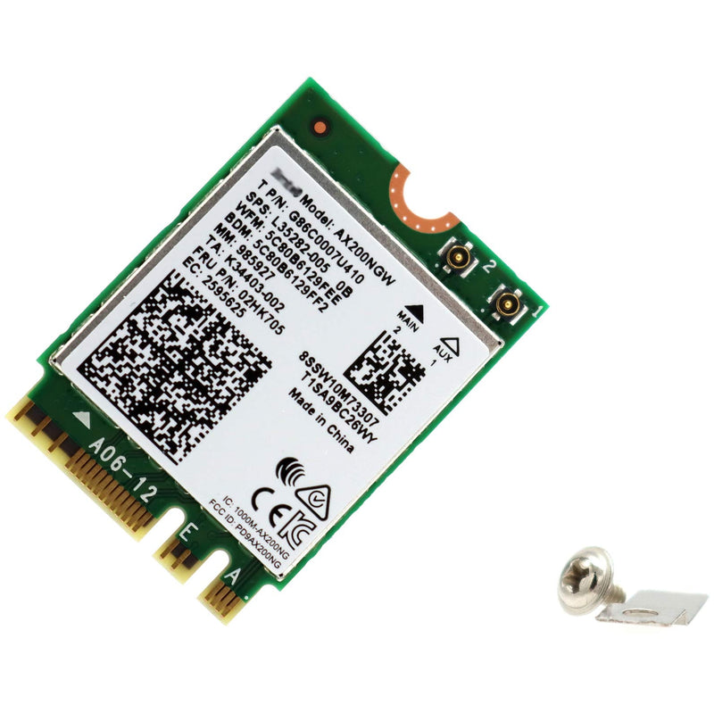 Deal4GO AX200NGW Dual-Band Wi-Fi 6 802.11AX 2.4Gbps MU-MiMO M.2 NGFF Wireless WiFi Adapter with Bluetooth 5.0 for Intel AX200 WLAN Card Module Windows 10 64-bit