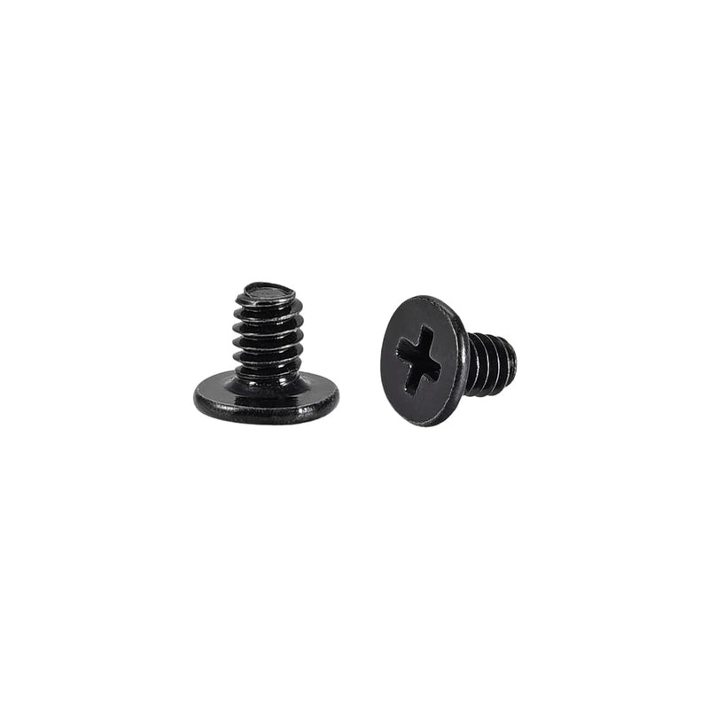 uxcell M2x4mm Phillips Screw Fastener Black 3.8mm Dia Screw Head for Laptop PC TV Fan Switch 200pcs