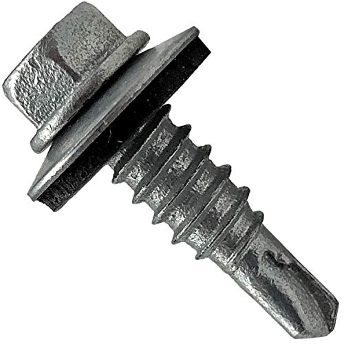 14 x 7/8" NO Paint - Stitch Tek Metal Roofing Screws Type 1 Drill Point - Hex Washer Head 9/16" EPDM Washer 1 x 250 Count Bag - 250 Screws
