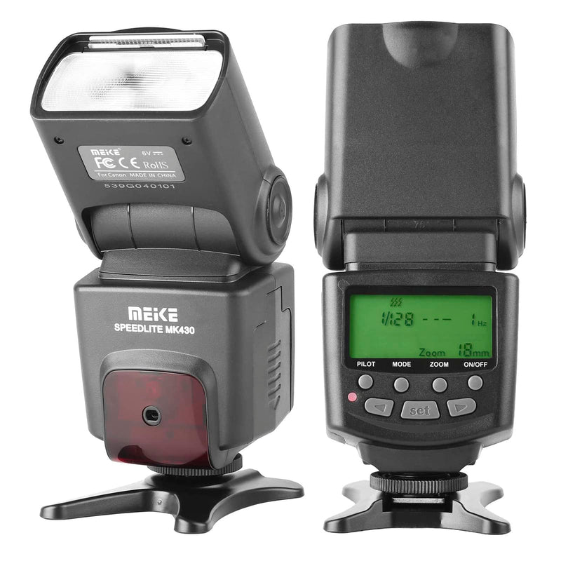 Meike MK430C E-TTL Speedlite Shoe Mount Flash Compatible with Canon 70D 77D 80D Rebel T7i T6i T6s T6 T5i T5 T4i T3i SL2 and Other EOS DSLR Cameras with Standard Hot Shoe